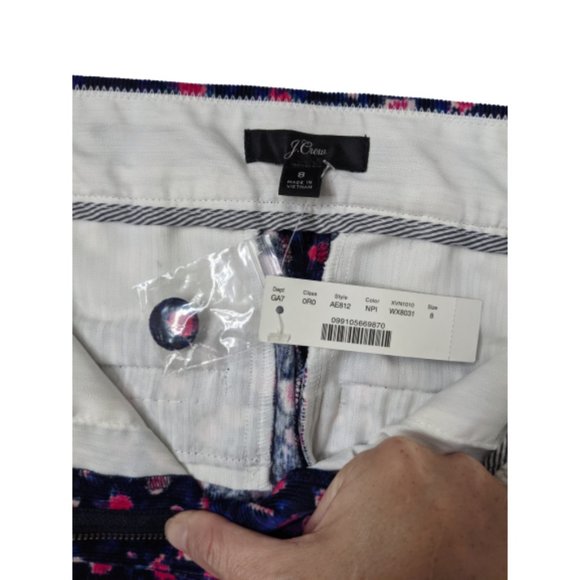 J. Crew Kickout Dotted Floral Corduroy Pants 8 - Picture 5 of 9
